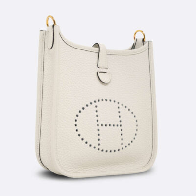 HERMES EVELYNE MINI NEW WHITE CLEMENCE