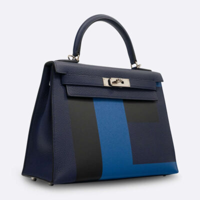 HERMES KELLY LETTRE 28 BLEU ENCRE CLEMENCE