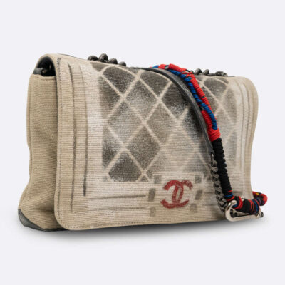 CHANEL BOY CHANEL MEDIUM MULTICOLOR FABRIC