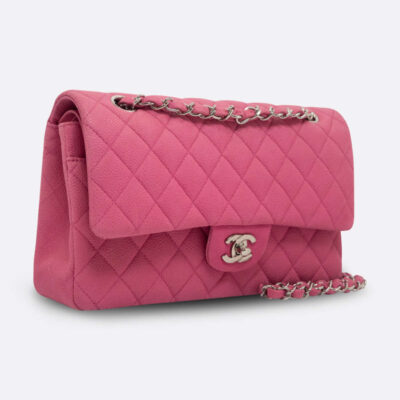CHANEL CLASSIC HANDBAG MEDIUM FUSCHIA CAVIAR
