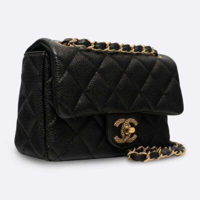 CHANEL FLAP BAG MINI BLACK CAVIAR