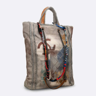 CHANEL GRAFFITI TOTE BAG LARGE MULTICOLOR FABRIC