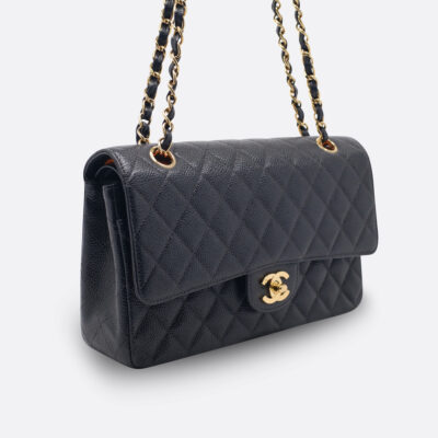 CHANEL CLASSIC HANDBAG MEDIUM BLACK CAVIAR
