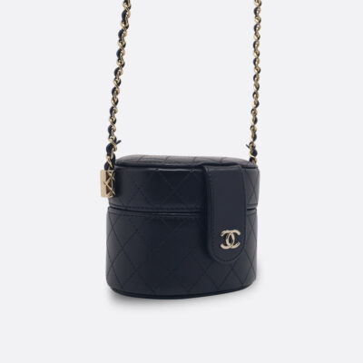 CHANEL VANITY MINI BLACK LAMBSKIN