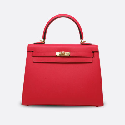HERMES KELLY SELLIER 25 ROUGE DE COEUR EPSOM