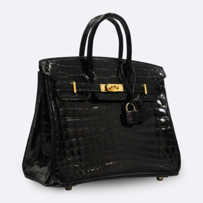 HERMES BIRKIN 25 BLACK NILO CROCODILE