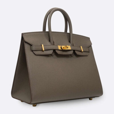 HERMES BIRKIN SELLIER 25 ETAIN EPSOM