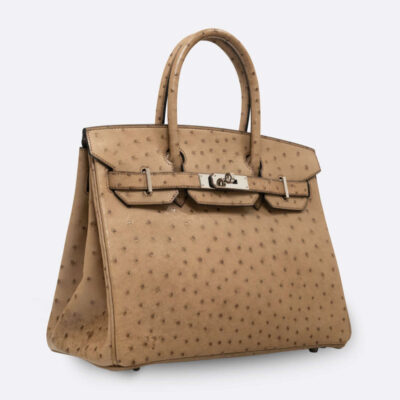 HERMES BIRKIN 30 GRIS OSTRICH