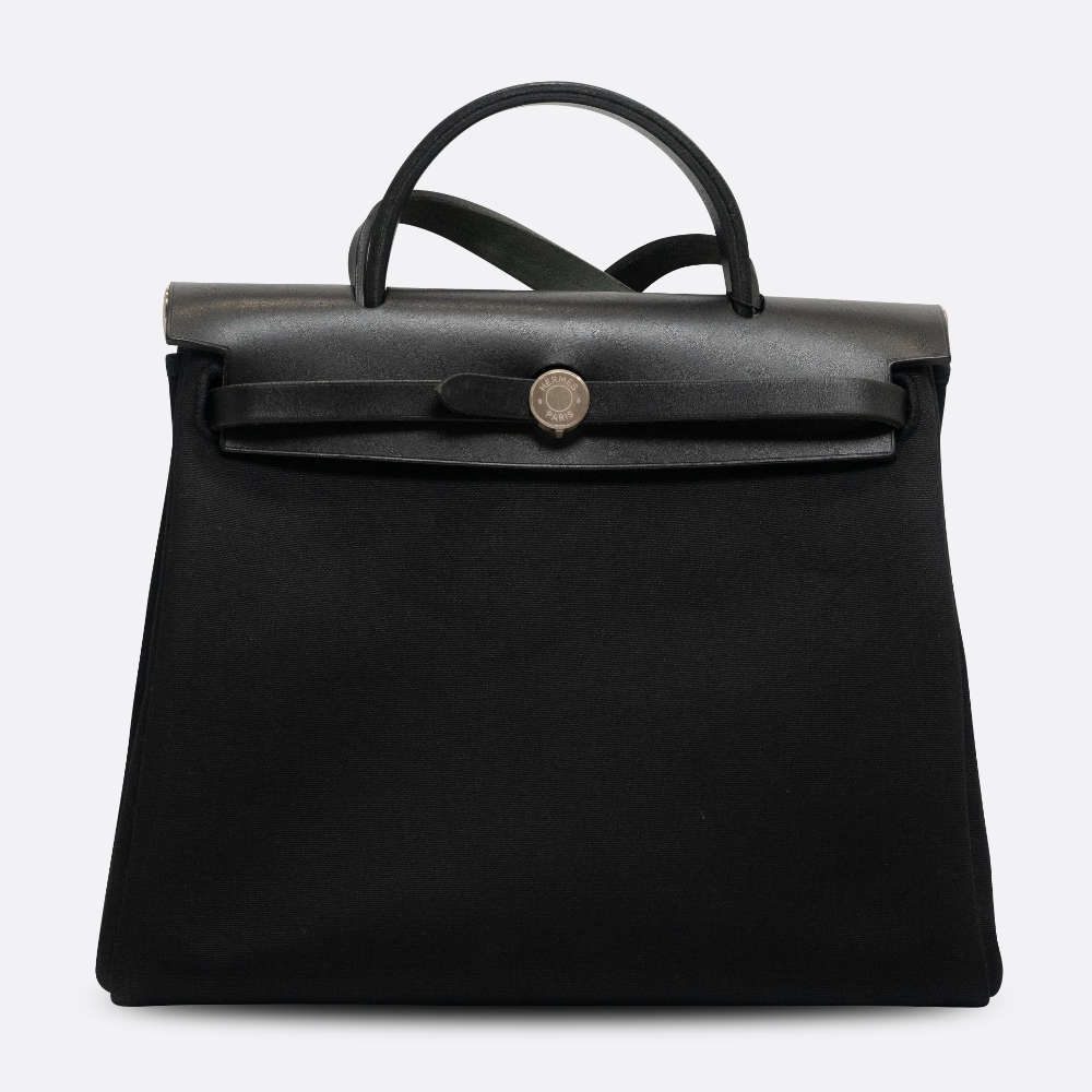 HERMES-HERBAG-31-BLACK,WHITE-TOILEH-VACHE-7780 front.jpg