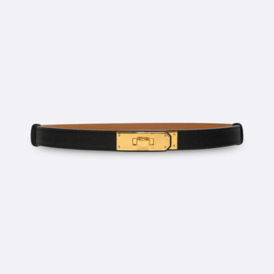 HERMES KELLY BELT FREE SIZE BLACK EPSOM
