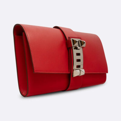 HERMES MEDOR CLUTCH 29 ROUGE TADELAKT