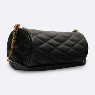 YSL SAINT LAURENT SADE TUBE BAG MEDIUM BLACK LAMBSKIN