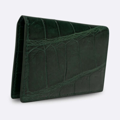 BJL BI - FOLD CARD HOLDER EMERALD GREEN ALLIGATOR