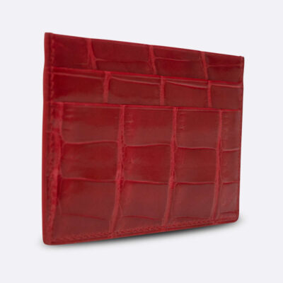 BJL CARD HOLDER ROUGE ALLIGATOR