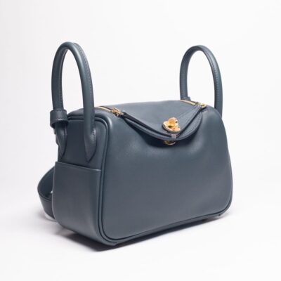 HERMES LINDY MINI VERT ROUSSEAU SWIFT