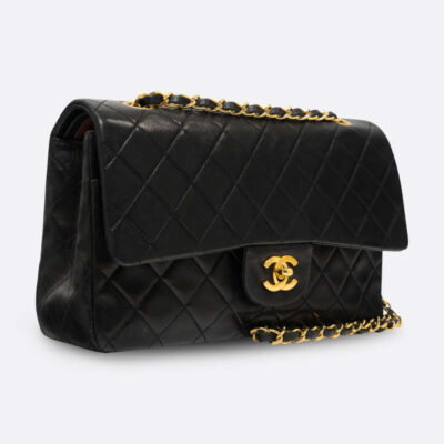CHANEL CLASSIC HANDBAG MEDIUM BLACK LAMBSKIN