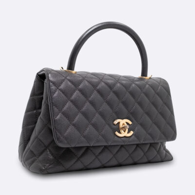 CHANEL COCO HANDLE MEDIUM BLACK CAVIAR