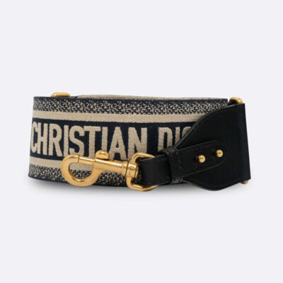 CHRISTIAN DIOR SHOULDER STRAP 80CM BLEU CANVAS