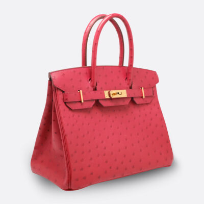 HERMES BIRKIN 30 ROUGE VIF OSTRICH