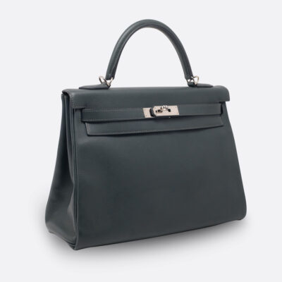 HERMES KELLY RETOURNE 32 VERT TITIEN EVERCOLOR