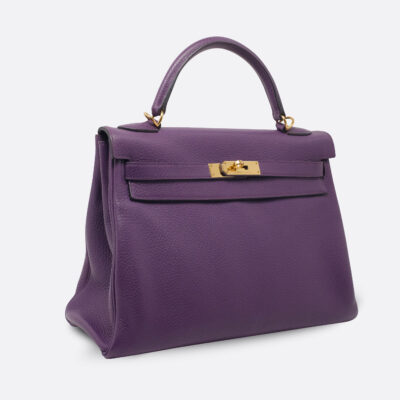 HERMES KELLY RETOURNE 32 ANEMONE CLEMENCE