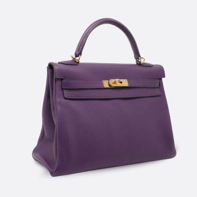 HERMES KELLY RETOURNE 32 ANEMONE CLEMENCE