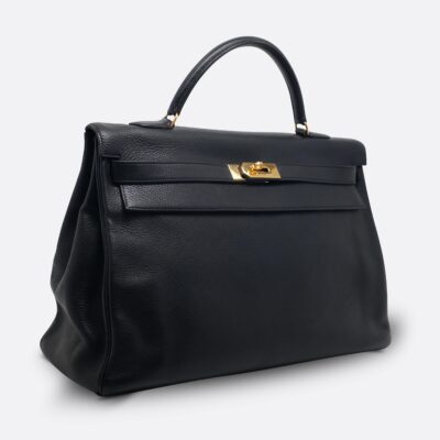 HERMES KELLY RETOURNE 40 BLACK CLEMENCE