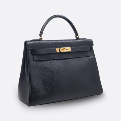HERMES KELLY RETOURNE 32 BLACK ARDENNES