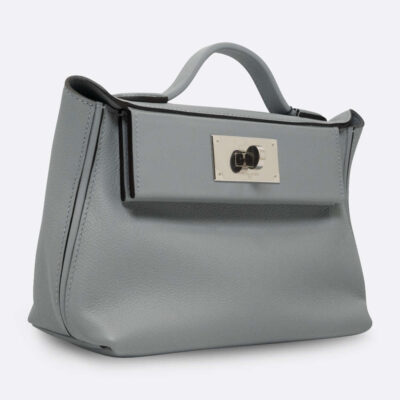 HERMES 24/24 SAC MINI GRIS PANTIN EVERCOLOR
