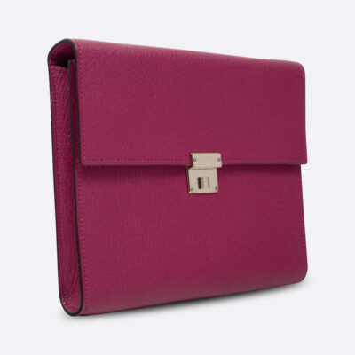 HERMES CLIC 16 WALLET TO GO 16 ROSE POURPRE CHEVRE