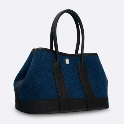HERMES GARDEN PARTY MINI DENIM MOYEN TOILE, NEGONDA