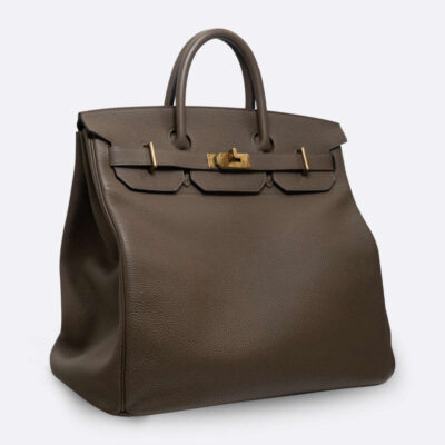 HERMES HAC HAUT A COURROIES 40 TAUPE TOGO