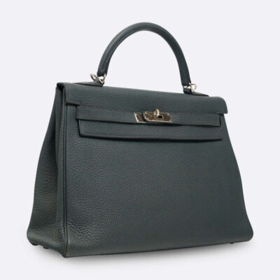 HERMES KELLY RETOURNE 32 BLEU ORAGE CLEMENCE
