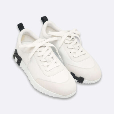 HERMES SNEAKERS BOUNCING EU 38.5 WHITE CALF