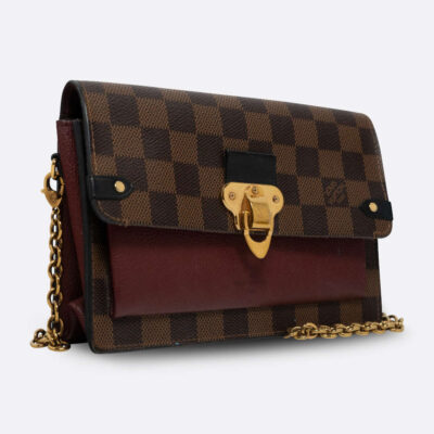 LOUIS VUITTON VAVIN WALLET ON CHAIN 19 EBENE DAMIER