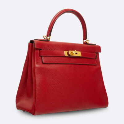 HERMES KELLY RETOURNE 28 ROUGE CASAQUE CLEMENCE