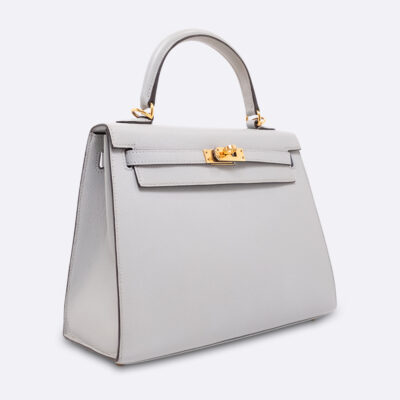 HERMES KELLY SELLIER 25 BLEU GLACIER EPSOM