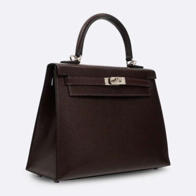 HERMES KELLY SELLIER 25 ROUGE SELLIER CHEVRE CHAMKILA