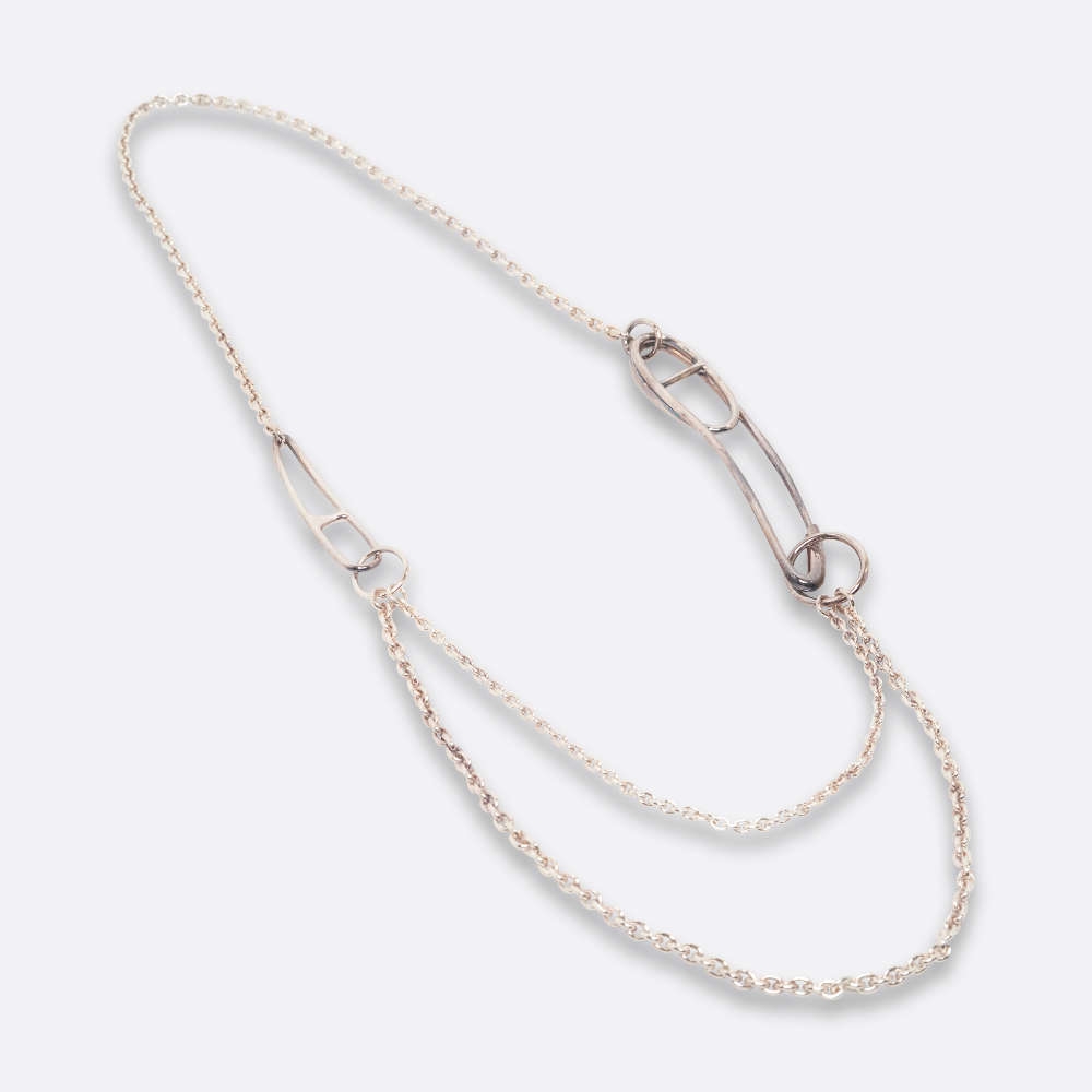 HERMES NECKLACE SILVER SILVER