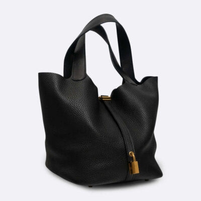 HERMES PICOTIN 22 BLACK CLEMENCE