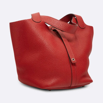 HERMES PICOTIN 22 ROUGE CASAQUE CLEMENCE