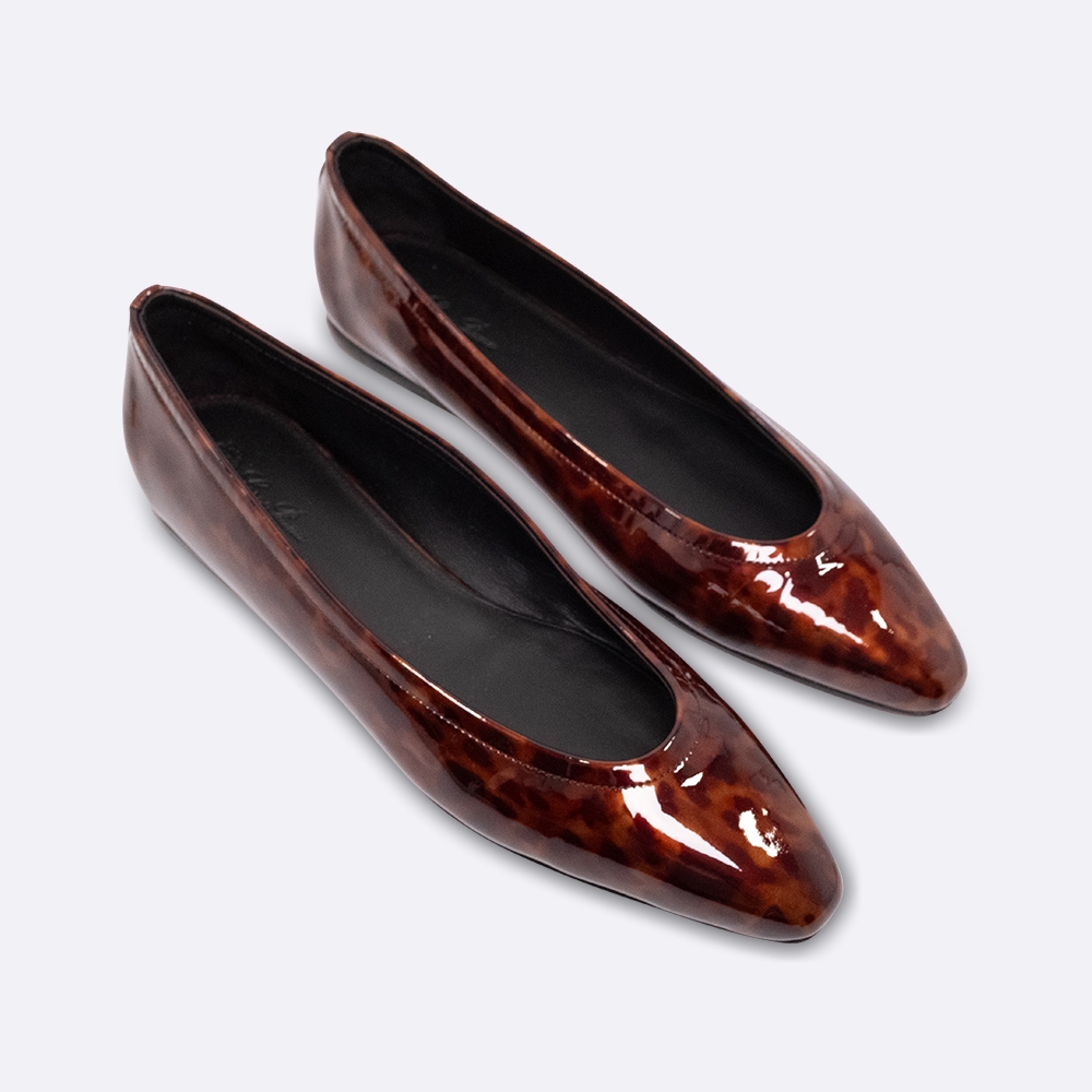 LORO PIANA SHOES 39 BROWN PATENT CALF