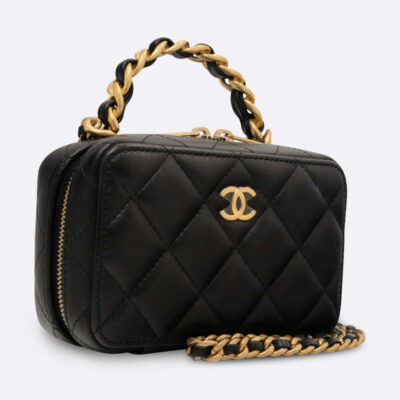 CHANEL VANITY MINI BLACK LAMBSKIN