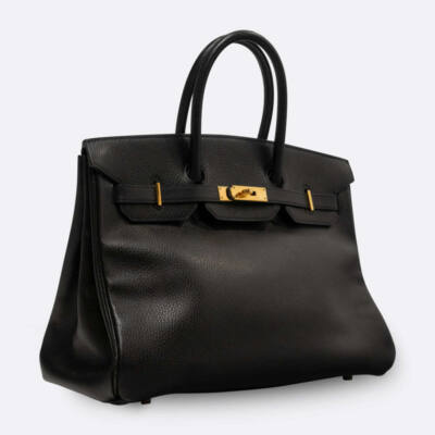 HERMES BIRKIN 35 BLACK ARDENNES
