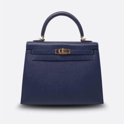 HERMES KELLY SELLIER 25 BLEU SAPPHIRE EPSOM