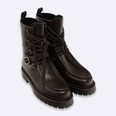 HERMES BOOTS EU 40.5 BROWN CALF