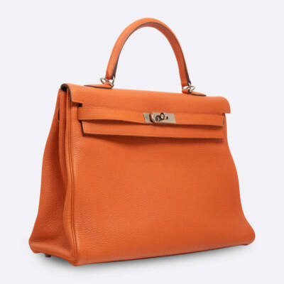HERMES KELLY RETOURNE 35 ORANGE CLEMENCE