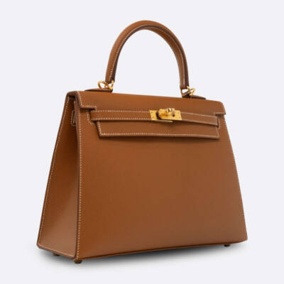 HERMES KELLY SELLIER 25 GOLD EPSOM
