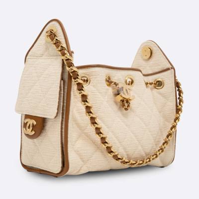 CHANEL CHANEL 25 MINI ECRU FABRIC
