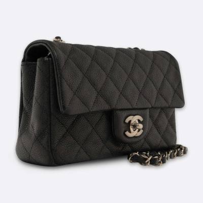 CHANEL MINI RECTANGULAR MINI BLACK CAVIAR